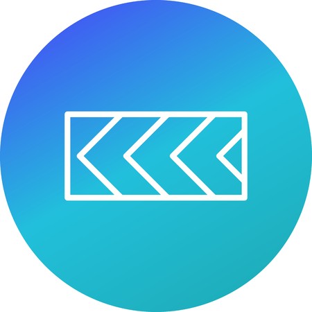 Vector Sharp deviation of route to left Road Sign Iconのイラスト素材