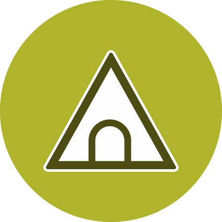 Vector Tunnel Road Sign Iconのイラスト素材