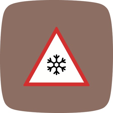 Vector Risk of ice Road Sign Iconのイラスト素材