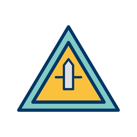 Vector Minor Cross Road Sign Iconのイラスト素材