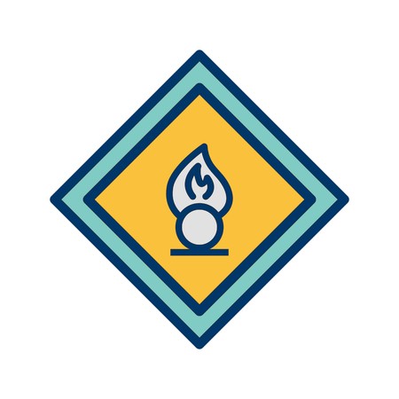 Vector Oxidizing agent Road Sign Iconのイラスト素材