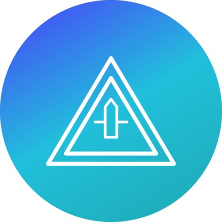 Vector Minor Cross Road Sign Iconのイラスト素材