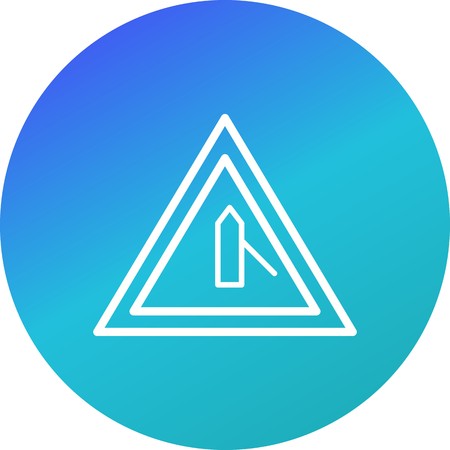 Vector Minor Cross Road From Right Road Sign Iconのイラスト素材