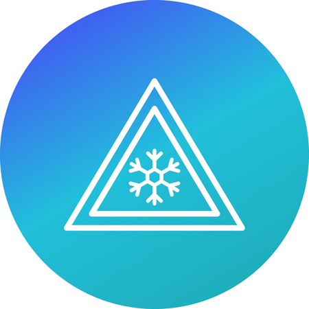 Vector Risk of ice Road Sign Iconのイラスト素材