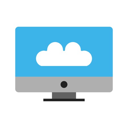 Vector Connected to Cloud Iconのイラスト素材