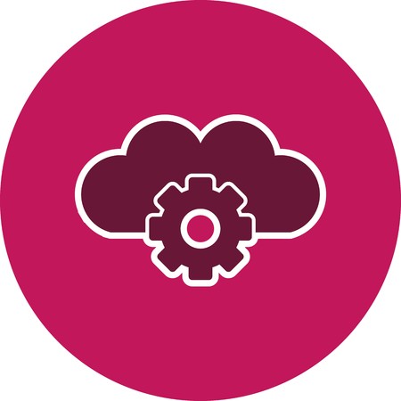Vector Cloud Settings Iconのイラスト素材