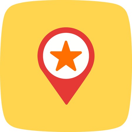 Vector Starred Location Iconのイラスト素材