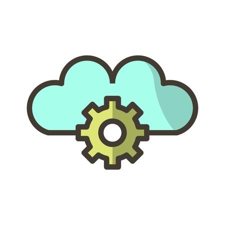 Vector Cloud Settings Iconのイラスト素材