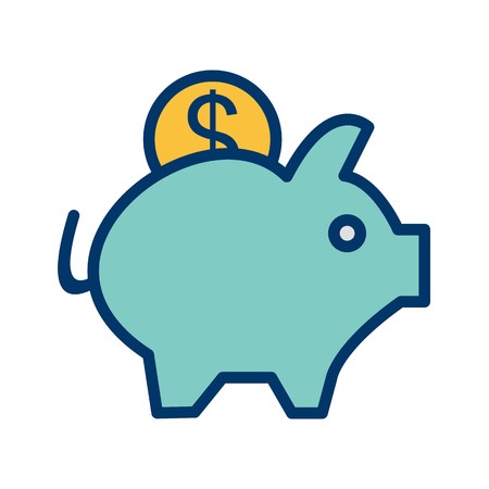 Vector Piggy Bank Iconのイラスト素材