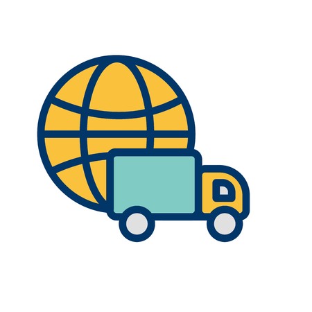 Vector Global Delivery Iconのイラスト素材