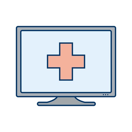 Vector Online Medical Help Iconのイラスト素材