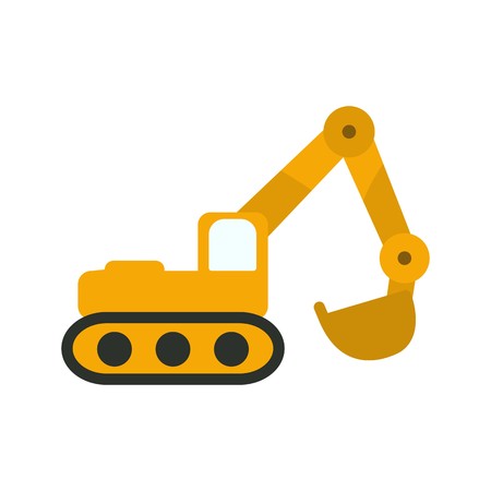 Vector Excavator Iconのイラスト素材