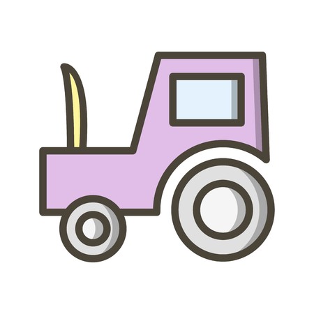 Vector Tractor Iconのイラスト素材
