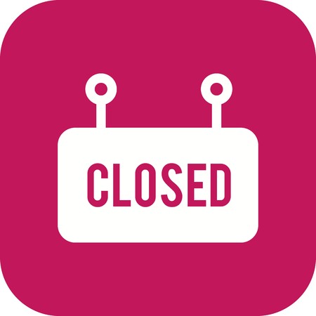 Vector Closed Sign Iconのイラスト素材