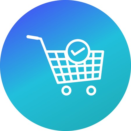 Vector Verified Cart Items Iconのイラスト素材
