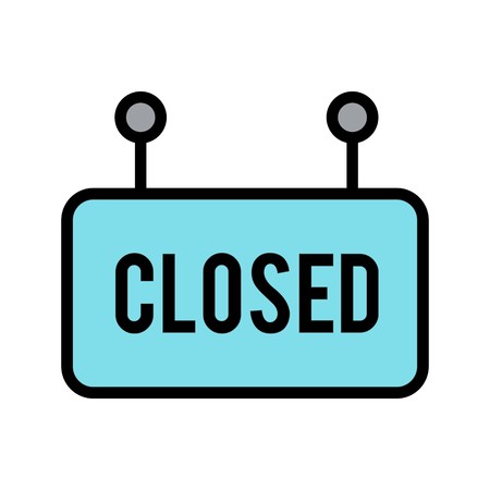 Vector Closed Sign Iconのイラスト素材