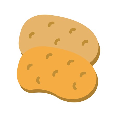 Vector Potatoes Iconのイラスト素材