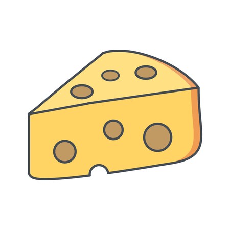 Vector Cheese Iconのイラスト素材