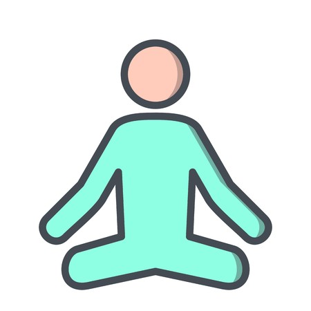 Vector Yoga Iconのイラスト素材