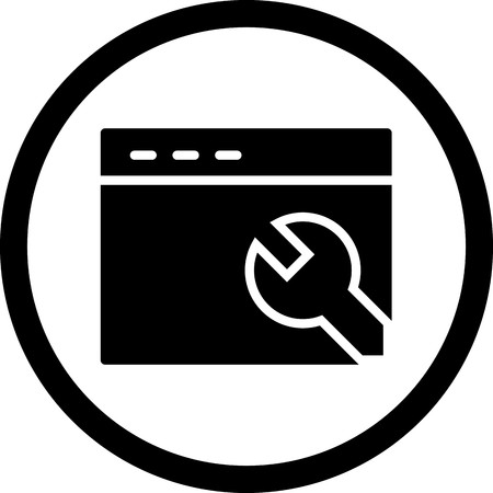 Vector Browser Settings Iconのイラスト素材