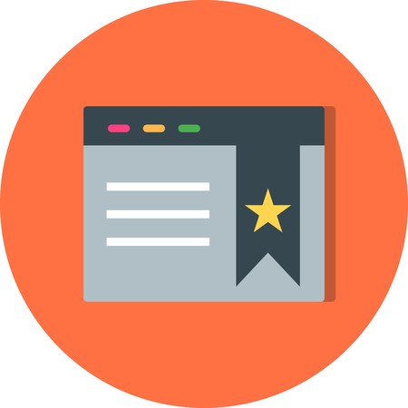 Vector Bookmarked Page Iconのイラスト素材