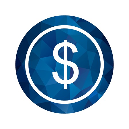 Vector Dollars Coin Iconのイラスト素材