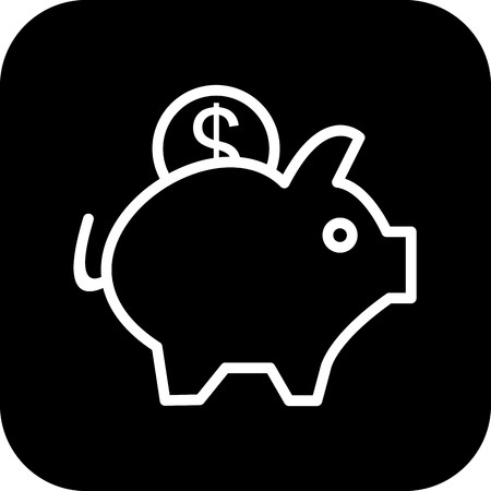 Vector Piggy Bank Iconのイラスト素材