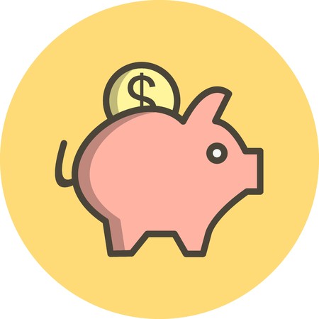 Vector Piggy Bank Iconのイラスト素材