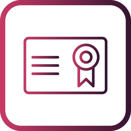 Vector Certificate Iconのイラスト素材