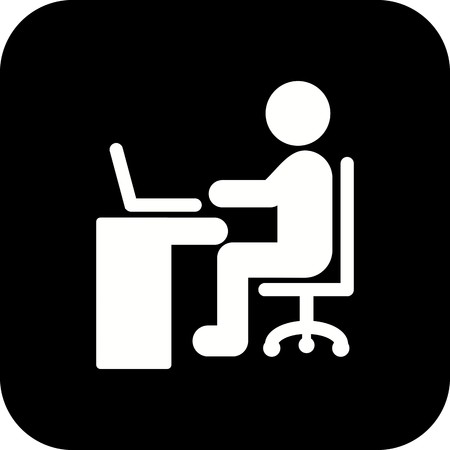 Vector Using Laptop Iconのイラスト素材