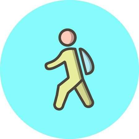 Vector Walking to School Iconのイラスト素材
