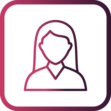 Vector Female Student Iconのイラスト素材