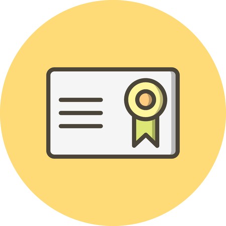 Vector Certificate Iconのイラスト素材