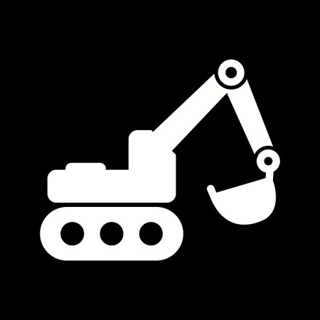 Vector Excavator Iconのイラスト素材