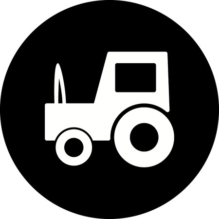 Vector Tractor Iconのイラスト素材