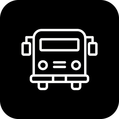 Vector School bus Iconのイラスト素材