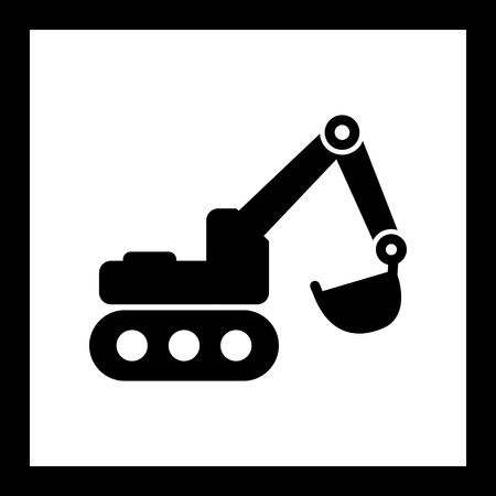 Vector Excavator Iconのイラスト素材