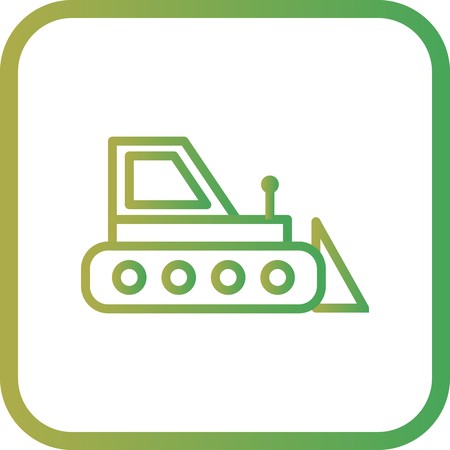 Vector Bulldozer Iconのイラスト素材