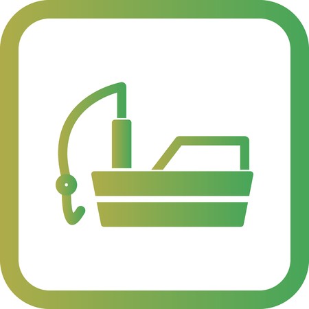 Vector Fishing Boat Iconのイラスト素材