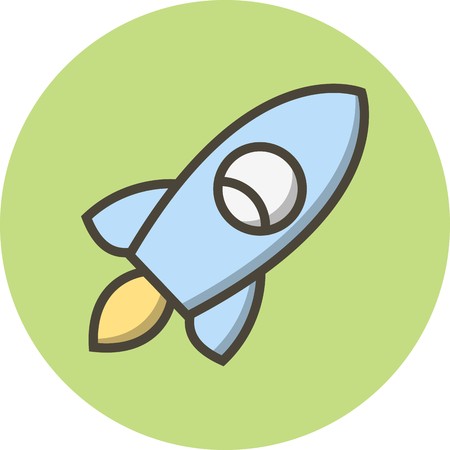 Vector Rocket Iconのイラスト素材