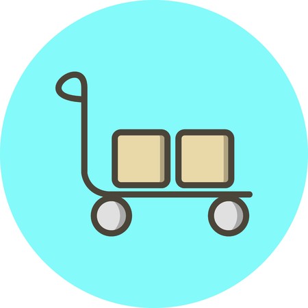 Vector Trolley Iconのイラスト素材