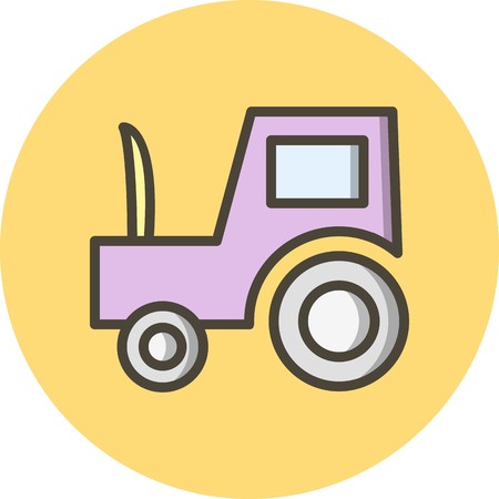 Vector Tractor Iconのイラスト素材