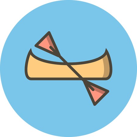 Vector Canoe Iconのイラスト素材