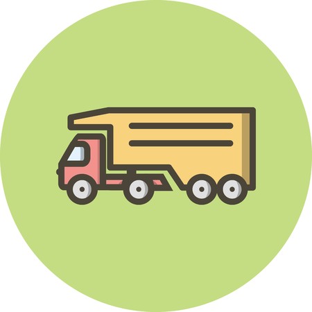 Vector Tipper Truck Iconのイラスト素材