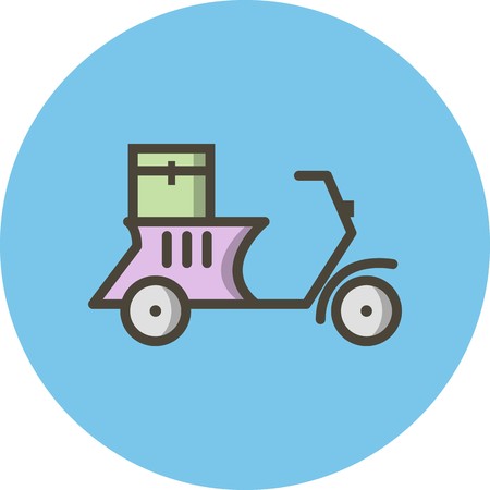 Vector Delivery Motorbike Iconのイラスト素材