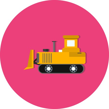 Vector Bulldozer Iconのイラスト素材