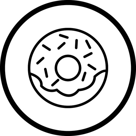 Vector Doughnut Iconのイラスト素材