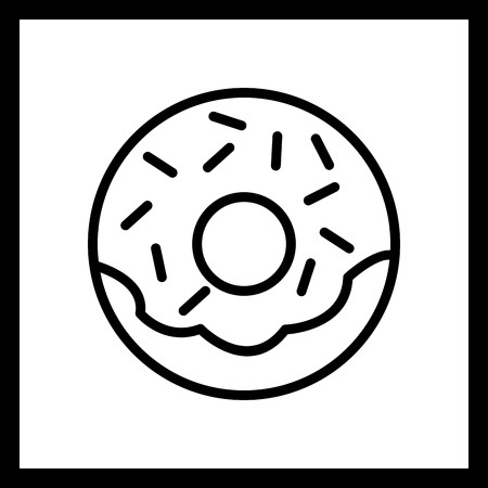 Vector Doughnut Iconのイラスト素材