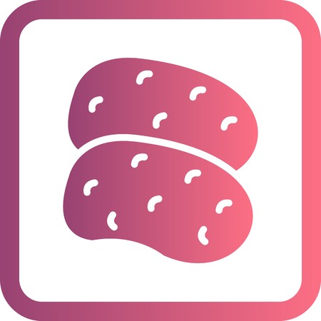 Vector Potatoes Iconのイラスト素材