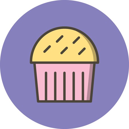 Vector Cupcake Iconのイラスト素材